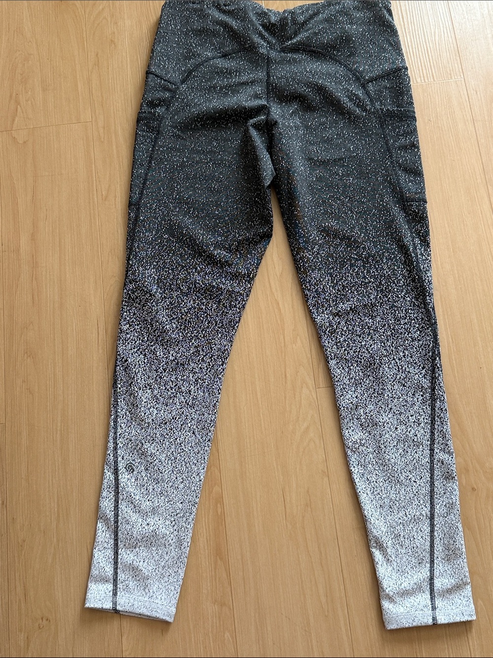 C9 BY CHAMPION ATHLETIC WORKOUT LEGGINGS SPECKLED OMBRÉ DESIGN SIDE POCKETS LG - Picture 10 of 14